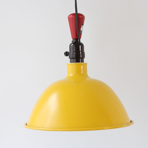 vintage yellow industrial wall lamp