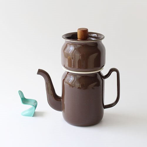 vintage BROWN coffee pot