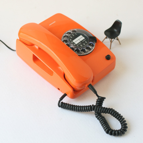             빈티지 오렌지 독일 다이얼 전화기 #02 메종 8월호 제품