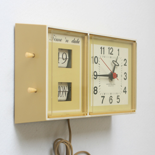 vintage westclox green wall clock (재입고)