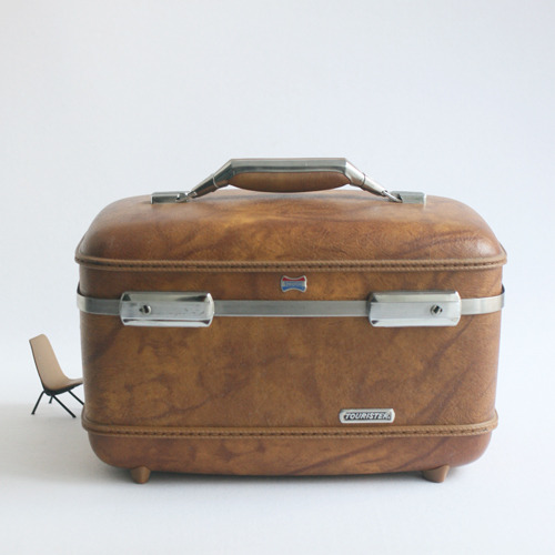 vintage train case(brown) 