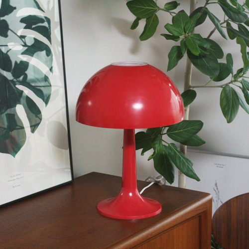 vintage red mushroom lamp