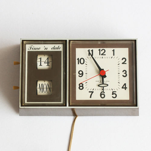 vintage westclox brown wall clock