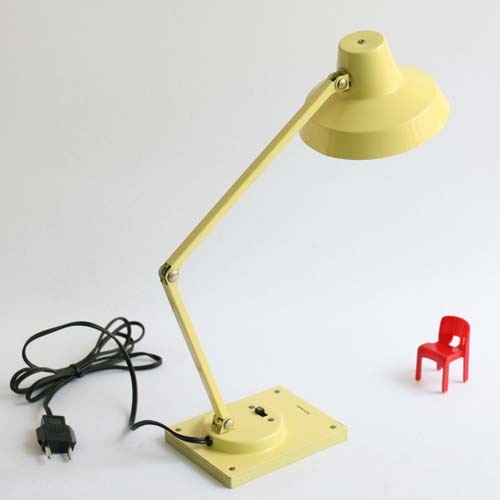 vintage yellow desk lamp 