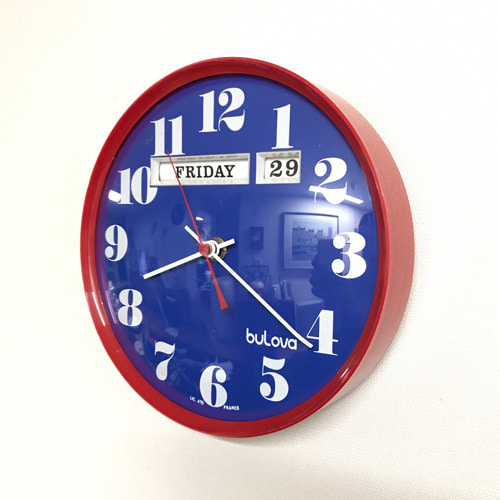 vintage bulova flip wall clock 