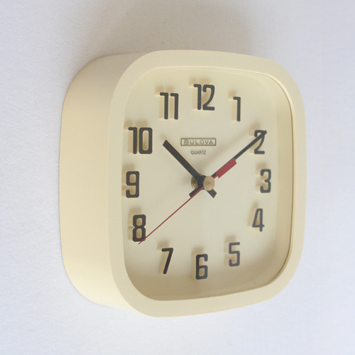 vintage bulova wall clock 