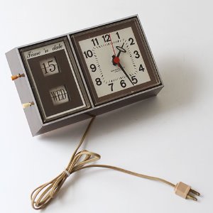 vintage westclox brown wall clock #02