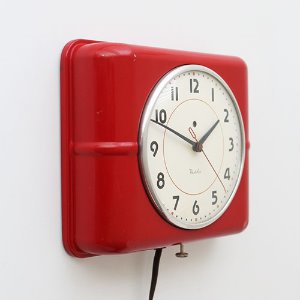 vintage westclox red wall clock