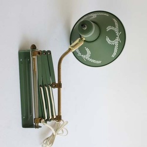 vintage green Scissor Lamp 