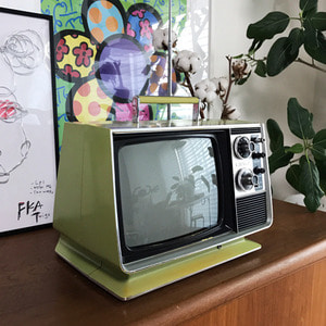 vintage green ZENITH TV 