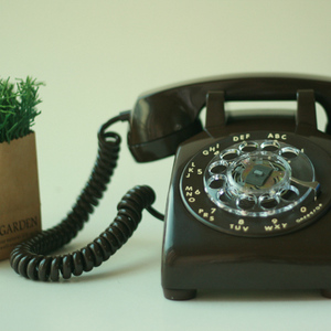 vintage brown rotary phone(재입고)