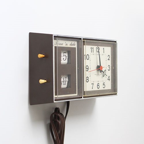 vintage westclox brown wall clock