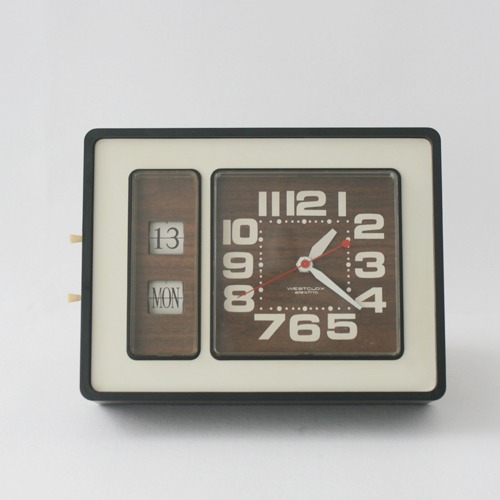 vinage westclox time &amp; date wall clock