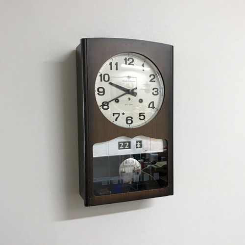 일본 Aichi Tokei Denki 태엽 괘종 시계 