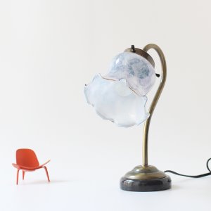 vintage glass table lamp #04