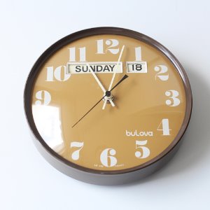 vintage bulova flip wall clock (FRANCE)