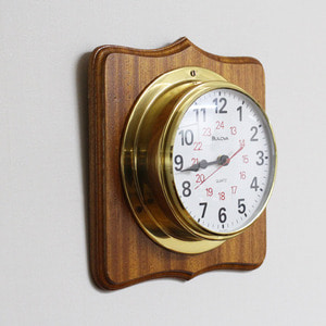 Vintage Bulova Brass  Ship Clock 
